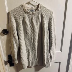 Old Navy Medium Tall Cream Textured Crewneck Sweater